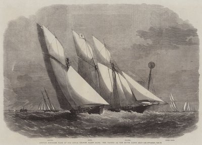 Jaarlijkse schoenerwedstrijd van de Royal Thames Yacht Club, de jachten bij het Mouse Light Ship door Edwin Weedon